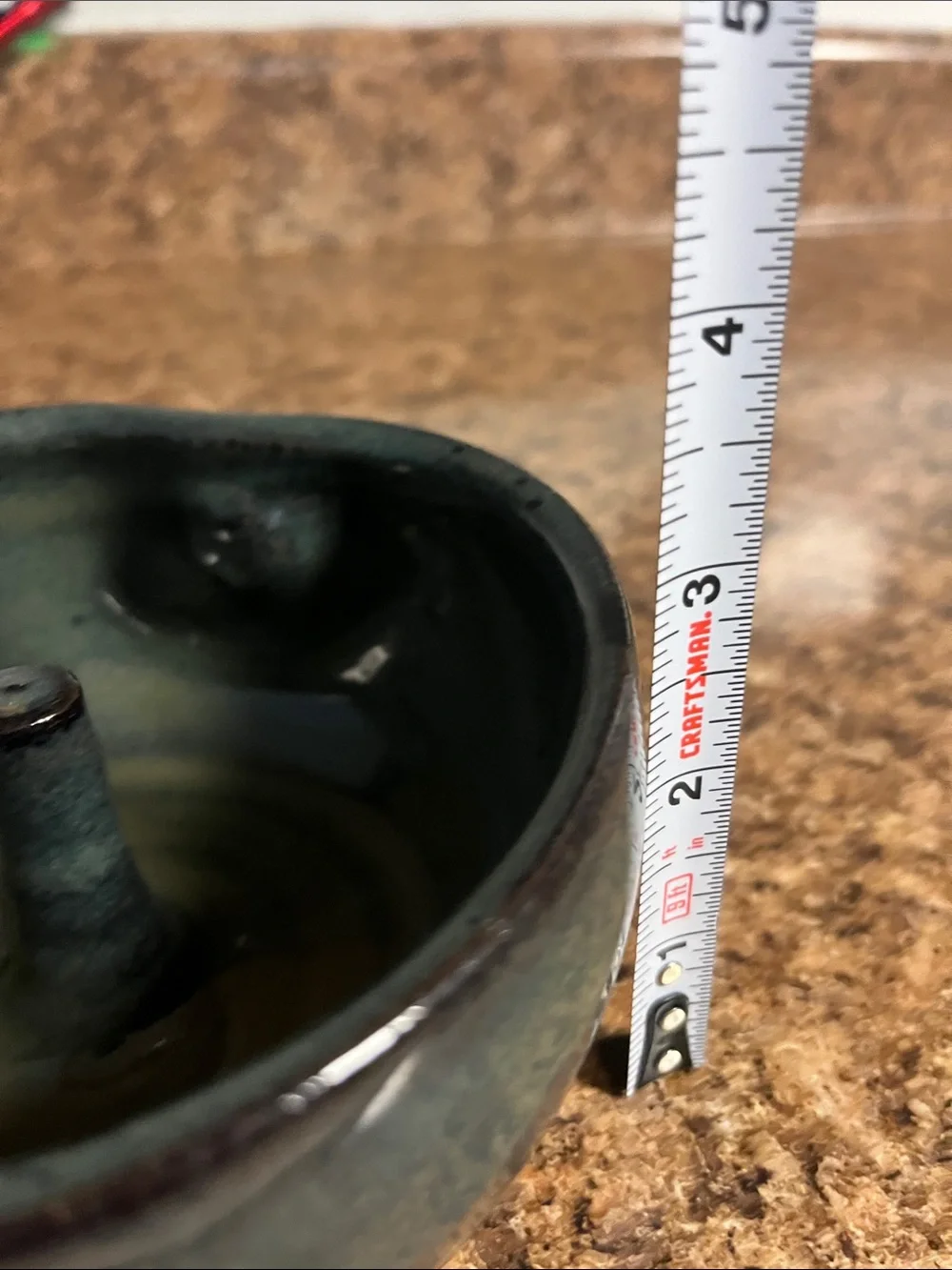 Handmade Green Ceramic/Pottery apple baker